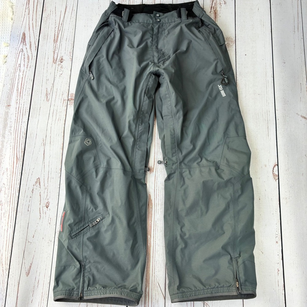 Sessions Summit Series Gore-Tex RECCO Snow Pants Gray Mens Large 30k 75k